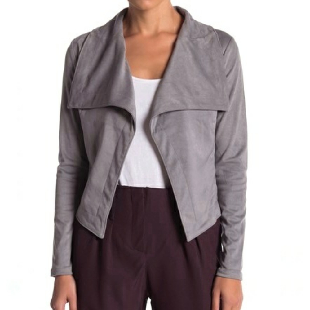 Navy drape Collar Jacket